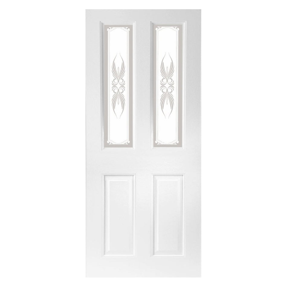 White PVC door on white background