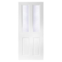 White PVC door on white background