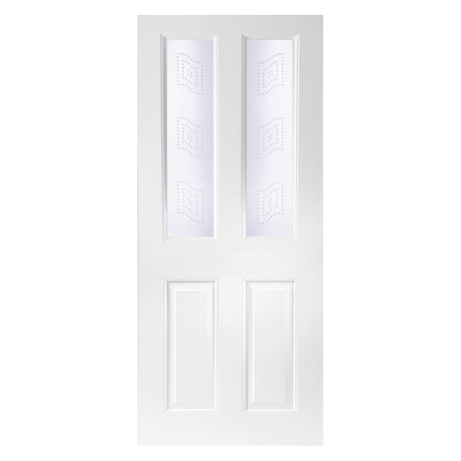 White PVC door on white background