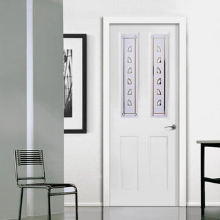 Image: White PVC grainger internal door bancroft sandblasted de