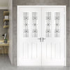 Grainger Grained PVC Door Pair - DecraResin 2 Style Glass