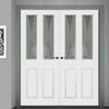 Grainger Internal PVC Door Pair - Kincaid Sandblasted Design Glass