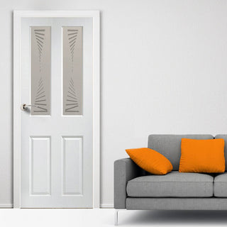 Image: White PVC grainger internal door kincaid sandblasted des