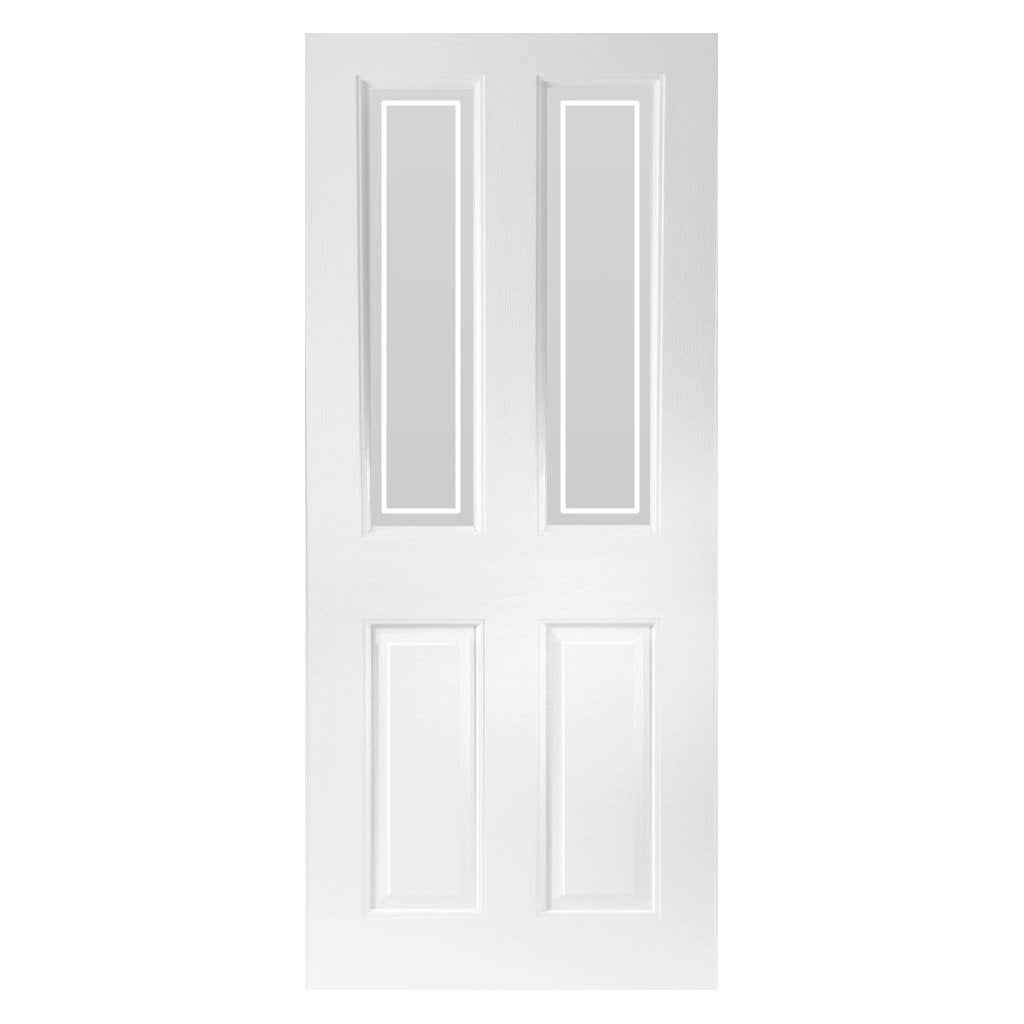White PVC door on white background