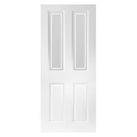 White PVC door on white background