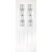 Grainger Grained PVC Door Pair - DecraResin 2 Style Glass