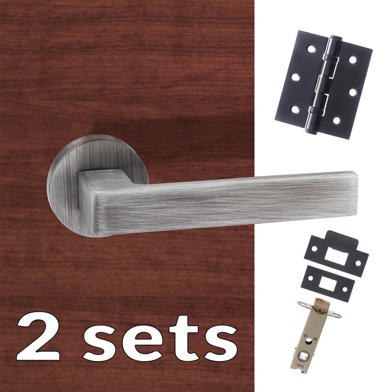Two Pack Forme Asti Designer Lever on Minimal Round Rose - Urban Graphite