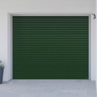 Image: Gliderol Electric Insulated Roller Garage Door from 1995 to 2146mm Wide - Green Fir