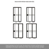 Room Divider - Greenwich Black Clear Glass Prefinished Industrial Door with Narrow Single Side