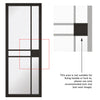 Single Sliding Door & Wall Track - Greenwich Door - Clear Glass - Black Painted - Prefinished