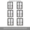 Room Divider - Greenwich Black Clear Glass Prefinished Door with Single Side