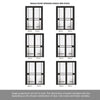 ThruEasi Room Divider - Greenwich Black Primed Clear Glass Unfinished Door with Single Side