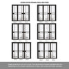 Room Divider - Greenwich Black Clear Glass Prefinished Double Doors with Single Side