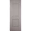 Two Sliding Wardrobe Doors & Frame Kit - Arnhem 2 Panel Grey Primed Door - Unfinished