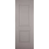 Minimalist Wardrobe Door & Frame Kit - Three Arnhem 2 Panel Grey Primed Doors - Unfinished