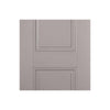 Two Sliding Wardrobe Doors & Frame Kit - Arnhem 2 Panel Grey Primed Door - Unfinished