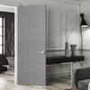 Bespoke Door - Flush American Light Grey Ash Veneer - Prefinished