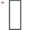 Bespoke Room Divider - Eco-Urban® Baltimore Door DD6301F - Frosted Glass with Full Glass Side - Premium Primed - Colour & Size Options