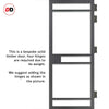 Sheffield 5 Pane Solid Wood Internal Door Pair UK Made DD6312G - Clear Glass - Eco-Urban® Stormy Grey Premium Primed