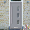 External ThruSafe Aluminium Front Door - 1364 Stainless Steel - 7 Colour Options