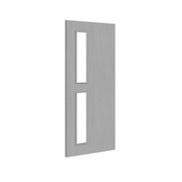 Bespoke Door - Flush American Light Grey Ash Veneer - Clear Glass - 07 - Prefinished