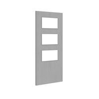 Bespoke Door - Flush American Light Grey Ash Veneer - Clear Glass - 03 - Prefinished
