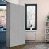 Bespoke Fire Door - Flush American Light Grey Ash Veneer - 60 Minute Fire Rated - Prefinished