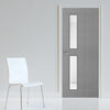 Bespoke Fire Door - Flush American Light Grey Ash Veneer - 30 Minute Fire Rated - Clear Glass - 07 - Prefinished