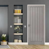 Modern panel grey interior door