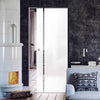 Gifford 8mm Obscure Glass - Clear Printed Design - Single Absolute Pocket Door