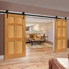 Double Sliding Door & Track - Grizedale Oak Doors - Prefinished