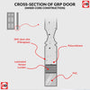 cross-section ot the composite door from LPD Joinery