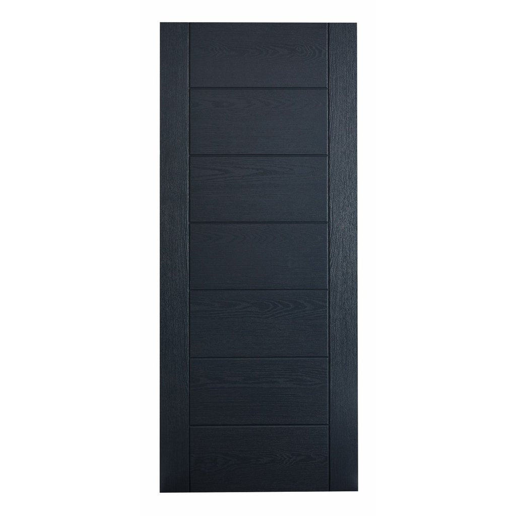 GRP Grey Modica Composite Door - Two Frosted Sidelights