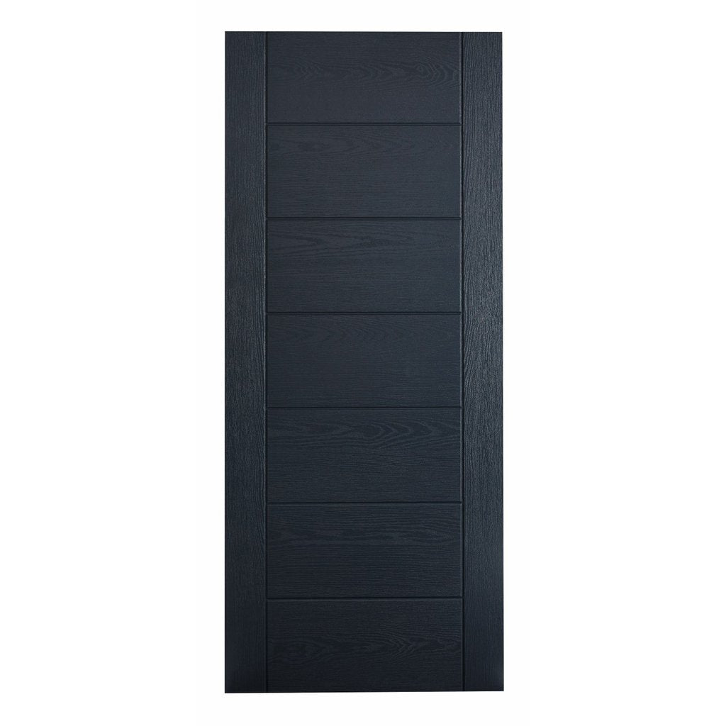 GRP Grey Modica Composite Door - Frosted Single Sidelight