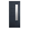 GRP Grey Newbury Frosted Double Glazed Composite Door - Two Frosted Sidelights
