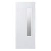GRP White Newbury Composite Door - Frosted Double Glazing