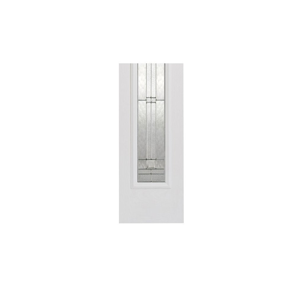 GRP White Composite Elegant Sidelight - Leaded Double Glazing