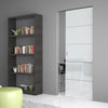 Gullane 8mm Obscure Glass - Clear Printed Design - Single Absolute Pocket Door