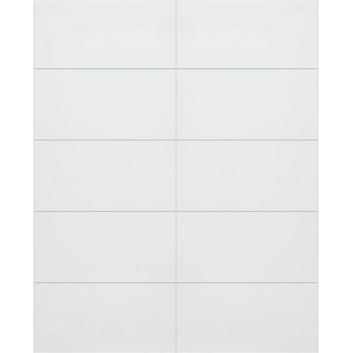 Double Glass Sliding Door - Gullane 8mm Obscure Glass - Clear Printed Design - Planeo 60 Pro Kit