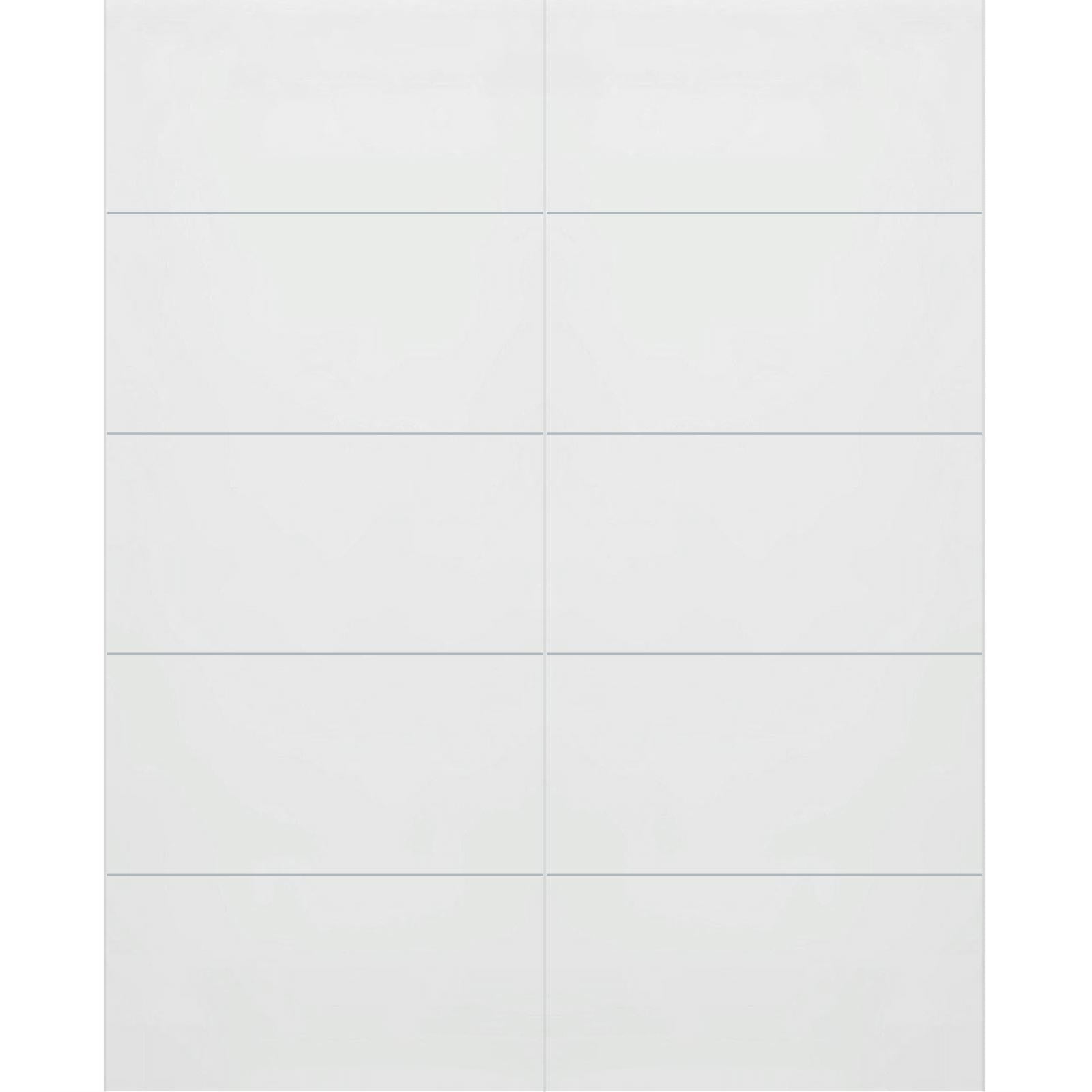 Double Glass Sliding Door - Gullane 8mm Obscure Glass - Clear Printed Design - Planeo 60 Pro Kit
