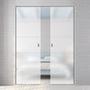 Gullane 8mm Obscure Glass - Obscure Printed Design - Double Absolute Pocket Door