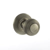 Ripon Reeded Old English Mortice Knob - Matt Gun Metal