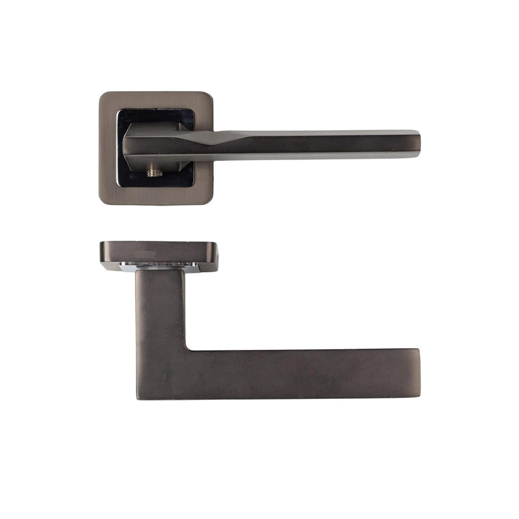 Hadrian Bathroom Door Handle Pack Matt Satin Black