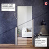 Duns 8mm Obscure Glass - Clear Printed Design - Double Absolute Pocket Door