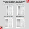 Premium Composite Front Door Set with One Side Screen - Esprit Solid - Shown in White