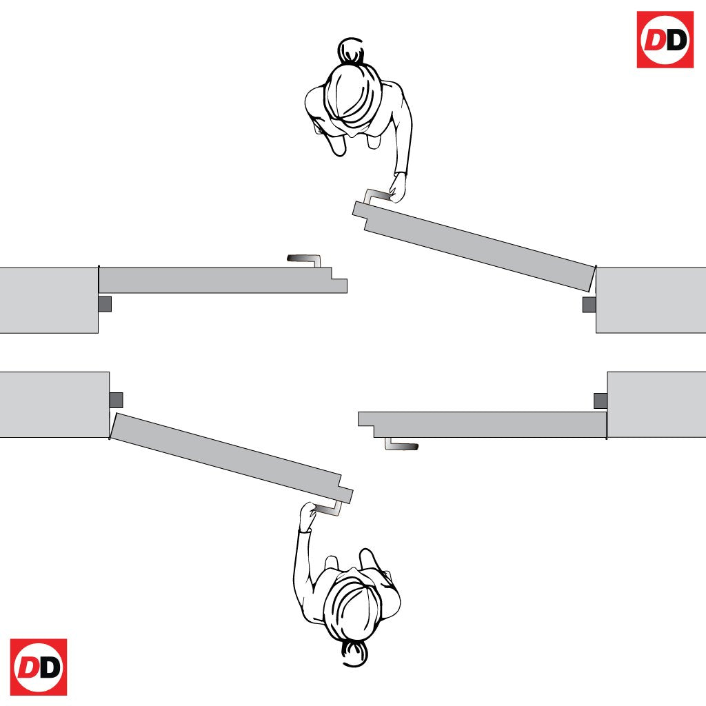EXTERIOR Hemlock GTP 2 Panel Door Pair - Fit Your Own Glass