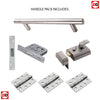 External 600mm T Bar Pull Front Door Handle Pack - Satin Stainless Steel