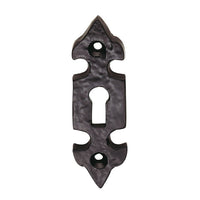 Antique Black Ludlow LF5532 Fleur De Lys Escutcheon - Size 84x25mm