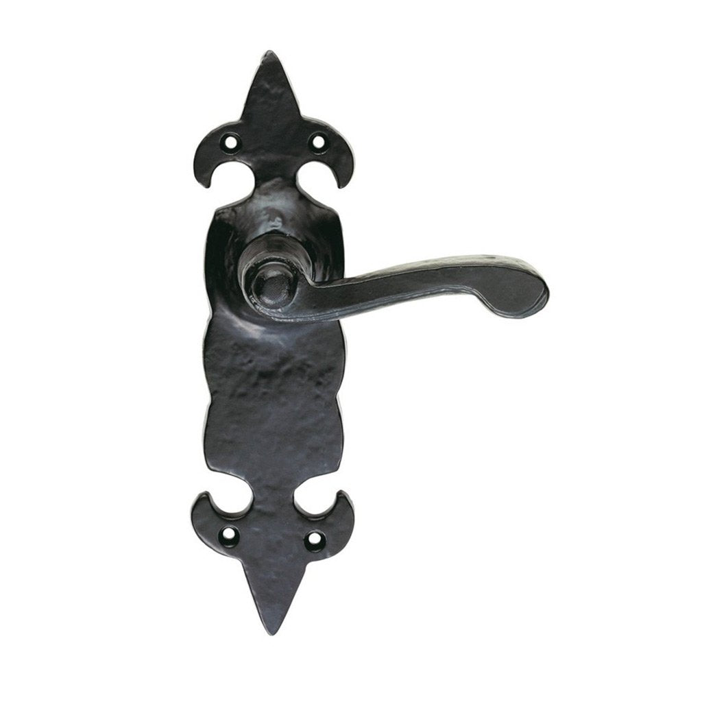 Antique Black Ludlow LF5505 Fleur De Lys Lever Latch Handles - Size 178x55mm