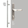 External ThruSafe Aluminium Front Door - 1290 Stainless Steel - 7 Colour Options